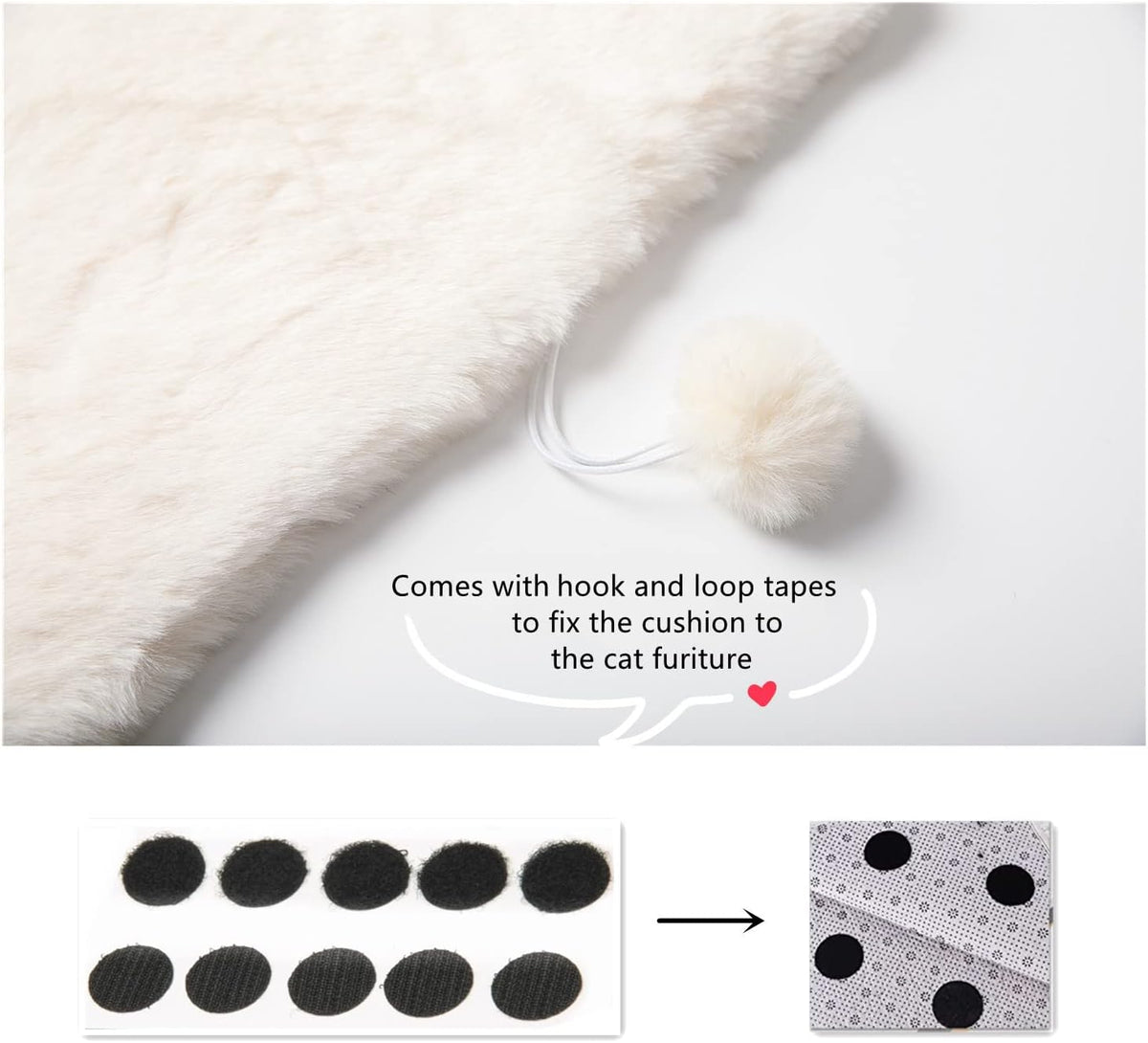SHENGOCASE 2-pack 10x14 inch faux rabbit fur cat bed pad - view 4