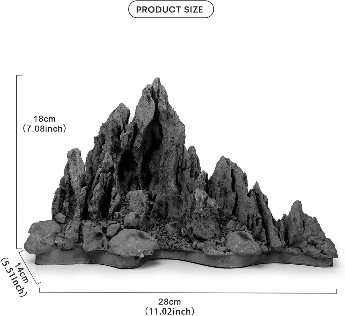 FZONE Aquarium Rocks Aquascaping - 03 Seiryu Stone: 11.02" × 5.5" × 7.08" - image 2