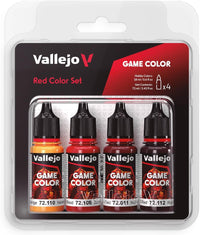 Vallejo, Game Color, 4 Bottles x 0.6 fl.oz. - Red Color Set