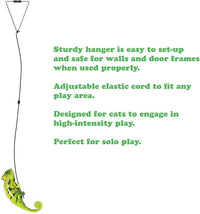 Meowijuana Jump 'n' Jamb Door Hanging Cat Toy | Chameleon | Refillable Interactive Catnip Toy | Promotes Play and Cat Health | Includes Potent Catnip Grown in North America