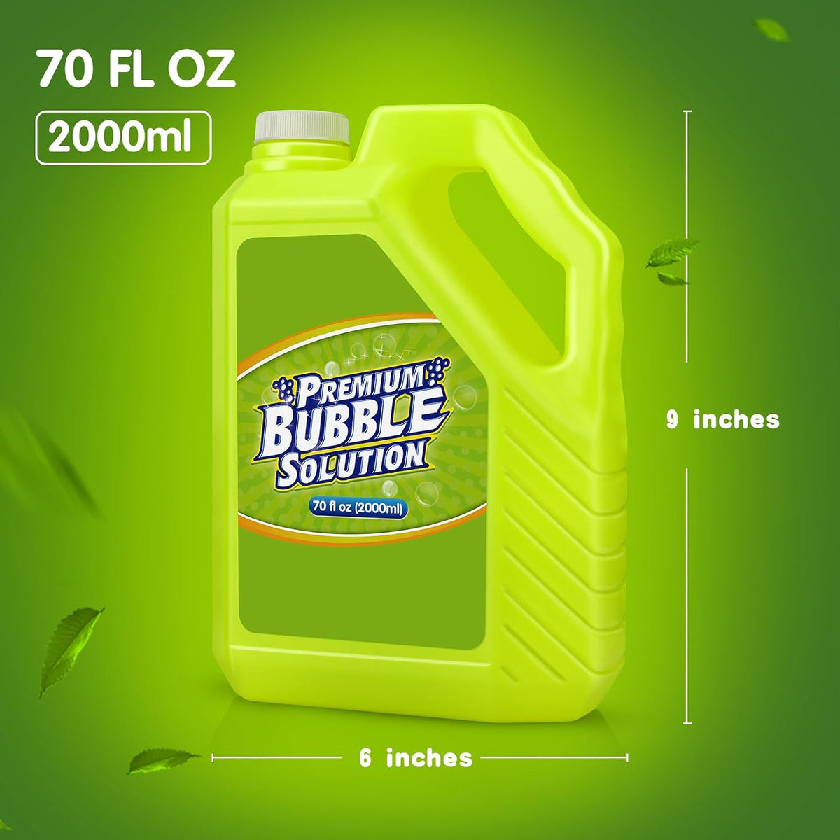 Bubble Solution Refill - 70 OZ Non-Toxic Pre-Mix Refill for Bubble Machine – Fun for Kids & Family - Green-70 Ounce - image 4