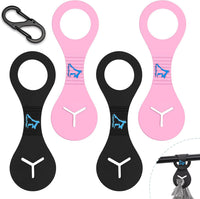 Dog Poop Bag Holder for Leash Waste Bag Carrier Dog Poop Bag - Black + Pink