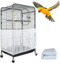 ASOCEA Extra Large Bird Cage Seed Catcher Guard Universal Birdcage - White