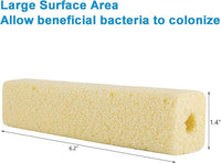 RealPlus Ceramic Bio Filter Media for Aquarium Sump Canister Pond Fish Tank Canister Koi Pond, Vast Surface Area, 80pcs, Yellow