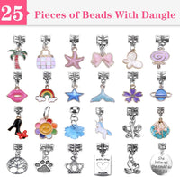 VICTLOV Charm Bracelet Making Kit, DIY Craft for Girls - Pink 126 Pieces - image 3
