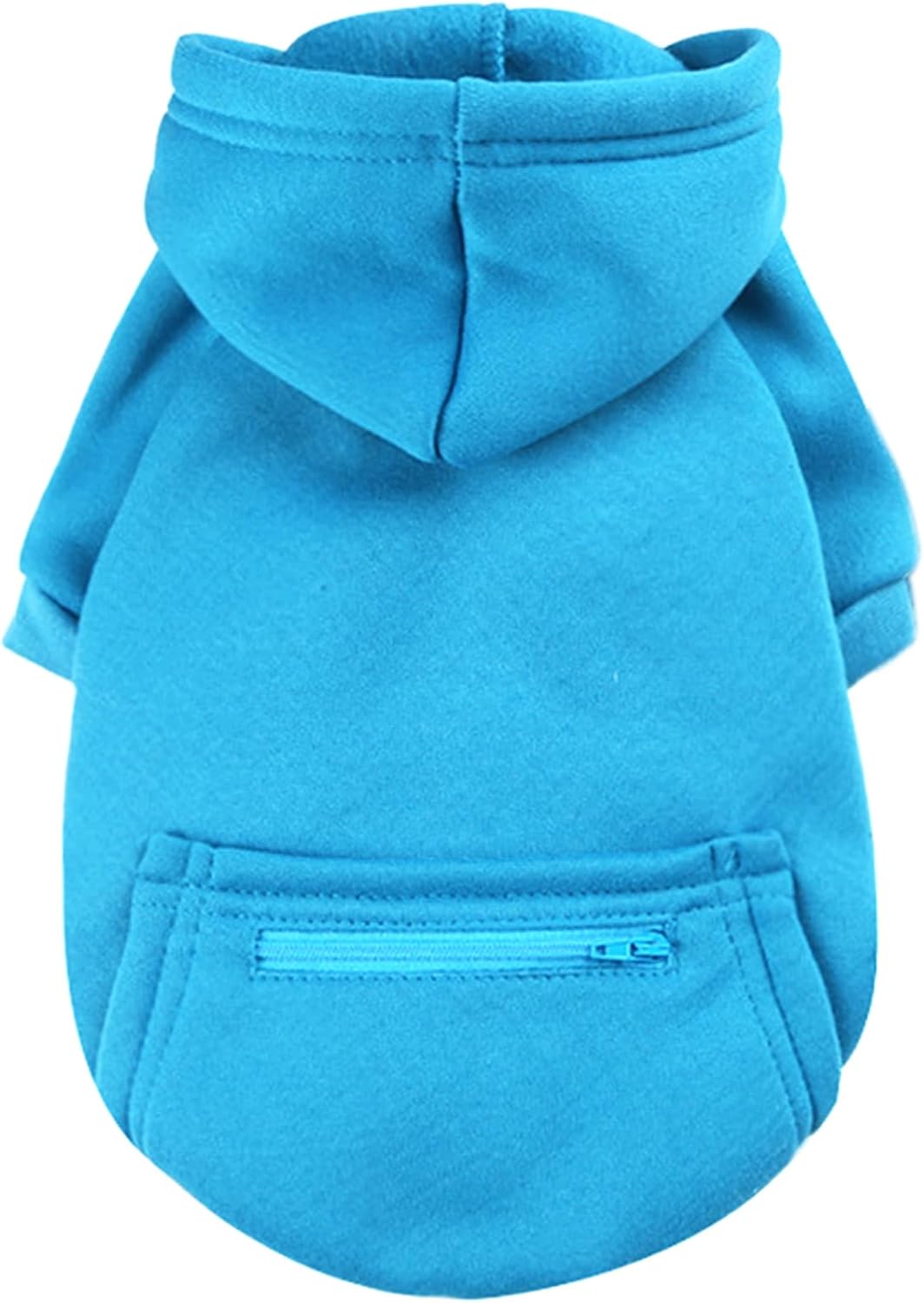 Dog Hoodies for Small Dogs with Zipper Pocket - Y02-Blue / Large - image 4