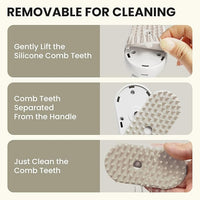 Cat Steam Brush for Shedding, Pet Steam Brush for Cats and Dog, 4 in 1 Rechargeable Cat Hair Brush, Spray Anti-Static, Massage, Cleaning, Shedding & Combing All In One, for Long & Short Haired Pets!
