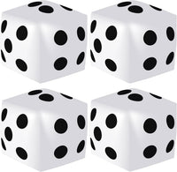 Mototo 4 pack jumbo inflatable dice in red, white, black and blue - view 3