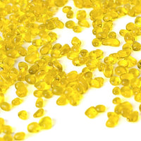 1 Lb (460 g) Yellow Sea Glass Stones Irregular Rainbow Glass Pebble Decorative Rock Quartz Tumbled Gemstone Chips for Aquarium Decoration/Vase Filler/Jewelry Making/Handwork Craft/Gems Display