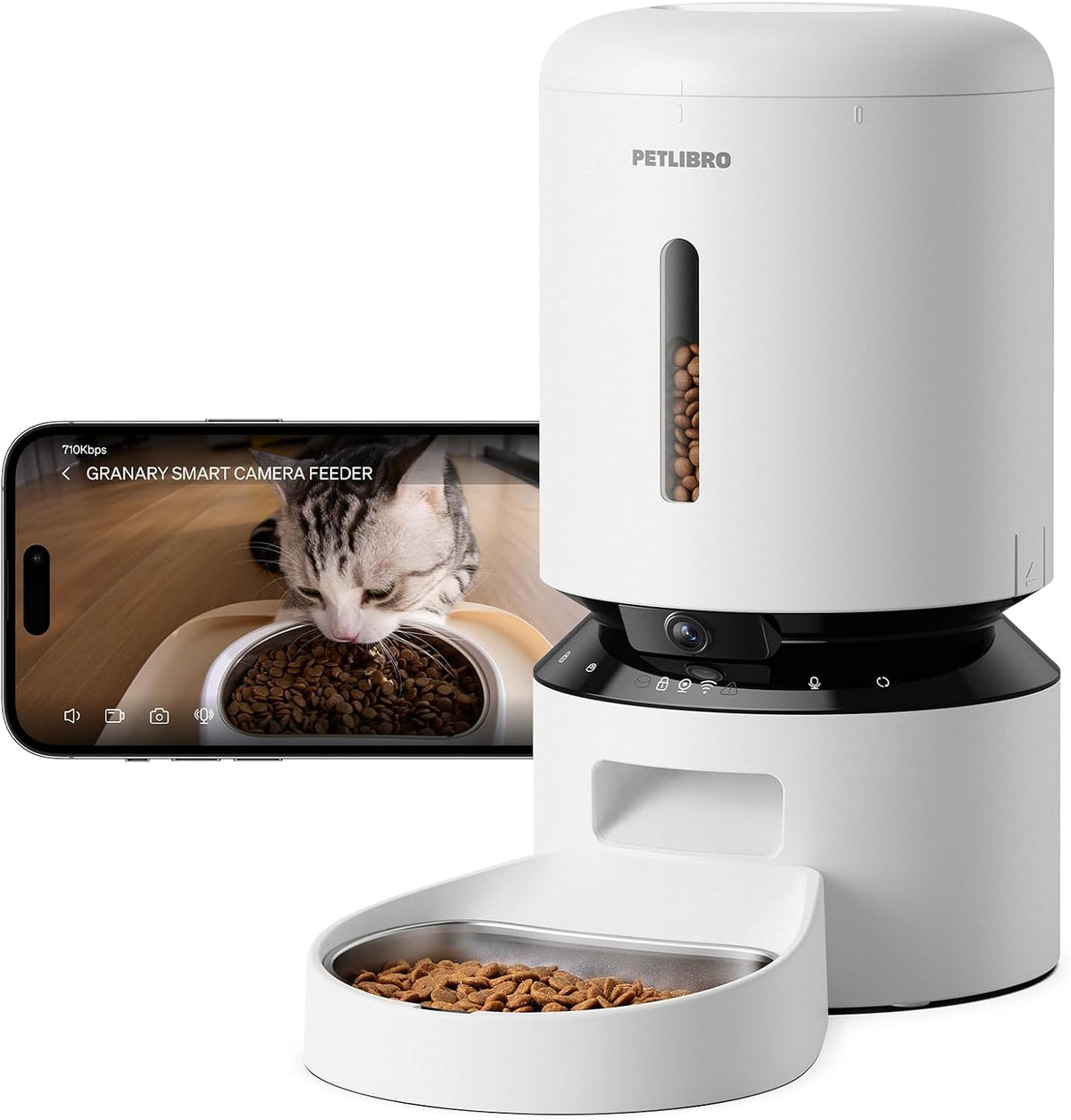 PETLIBRO Automatic Cat Feeder - White / 5l-camera