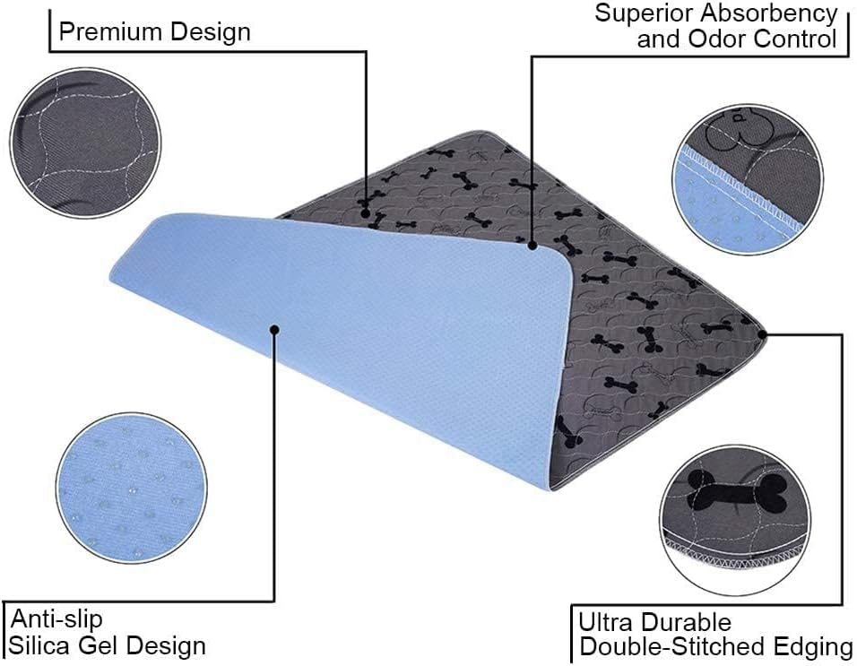 Washable Dog Pee Pads with Free Grooming Gloves - 24x36 Inch (Pack of 2) - image 4