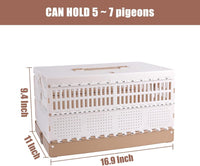 Plastic Foldable Pigeon Cage with Handle, S, Two Doors – Essentials for Birds - 16.9"L x 11.0"W x 9.4"H - image 2