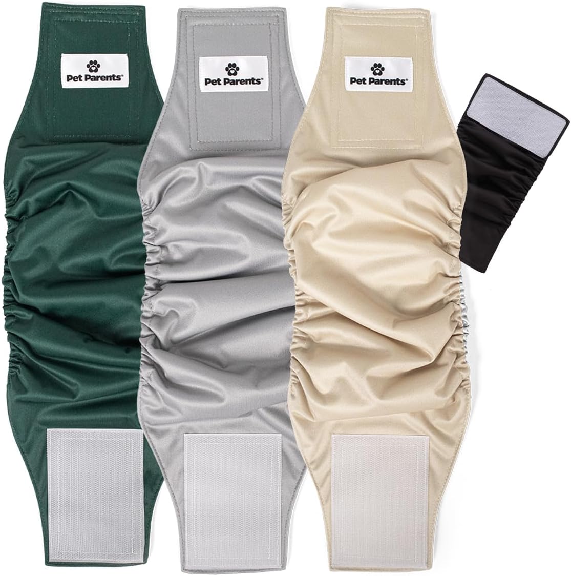 Pet Parents Washable Belly Bands for Male Dogs + Extendrs of Durable - X-Small (11-13") / Spruce