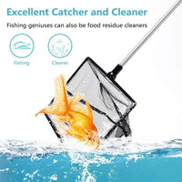 Fish Net for Fish Tank, Fine Mesh Aquarium Net with 9-24 Inch Stainless Steel Long Handle - 4 inch - image 3