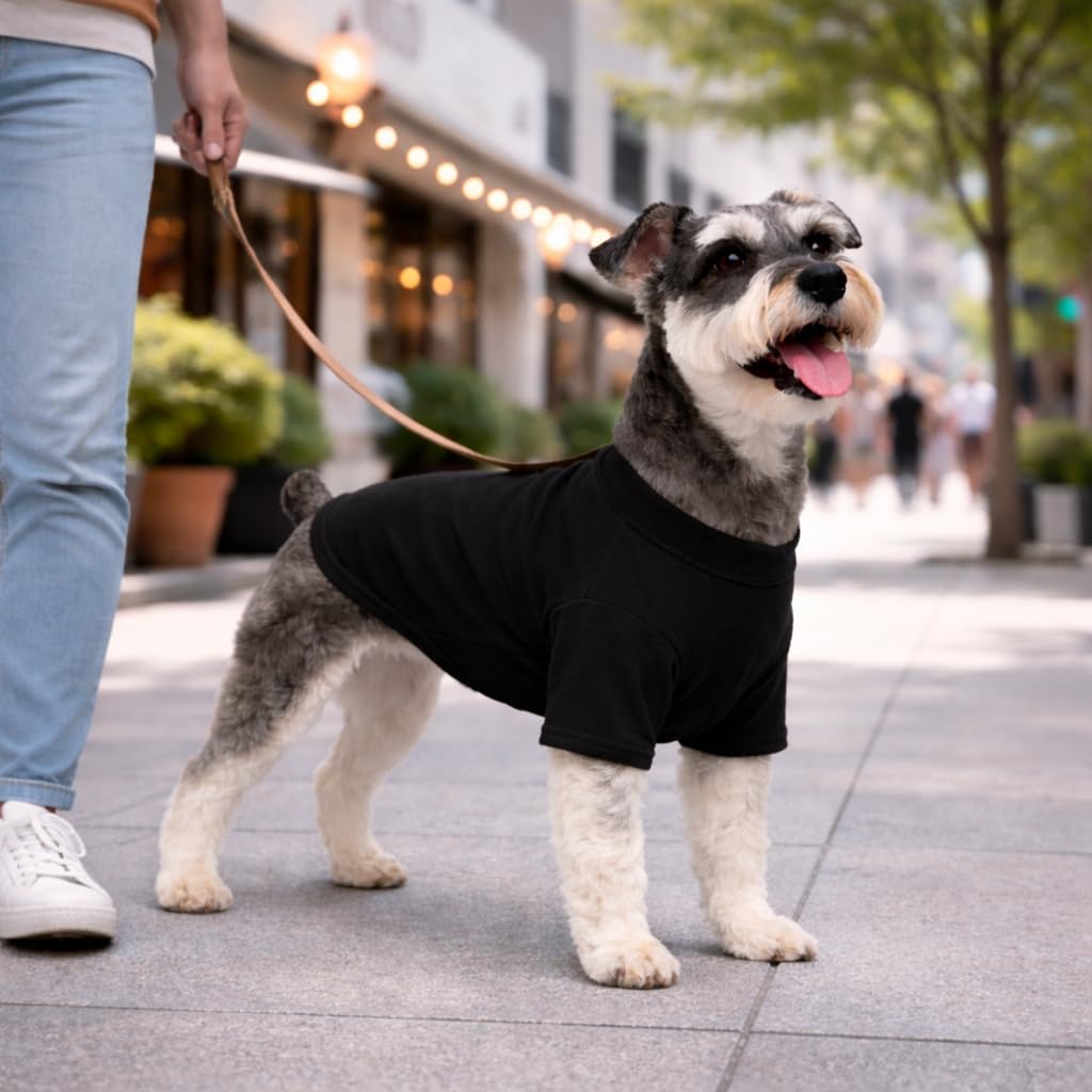 Lovelonglong Pet Clothing Dog Costumes Basic Blank T-Shirt Tee Shirts - M (-9lbs) / Black - image 4