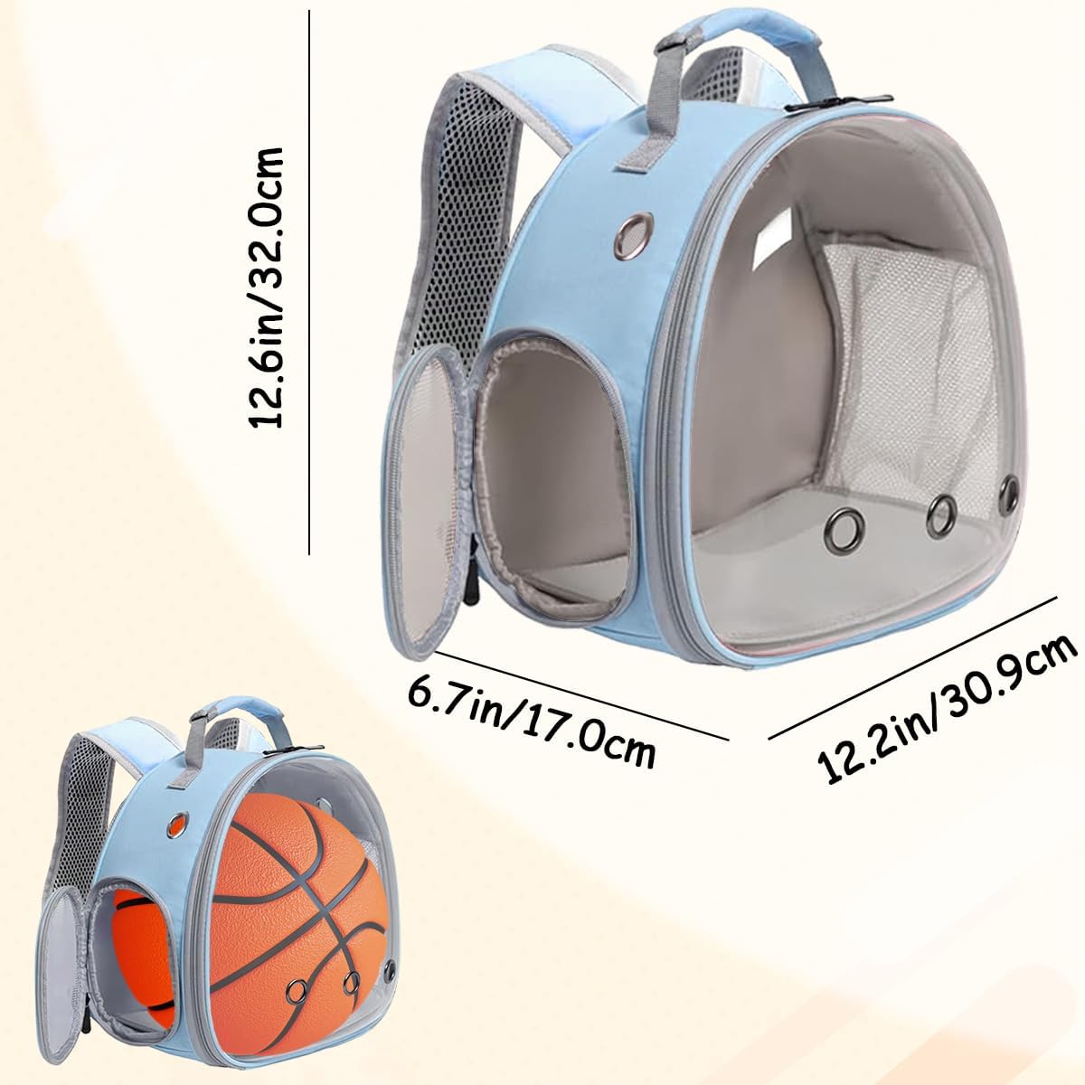 Small Animals Tent, Breathable Transparent Pet Playpen Pop Open Outdoor/Indoor Exercise Fence - Blue+blue / Backpack+Playpen - image 2