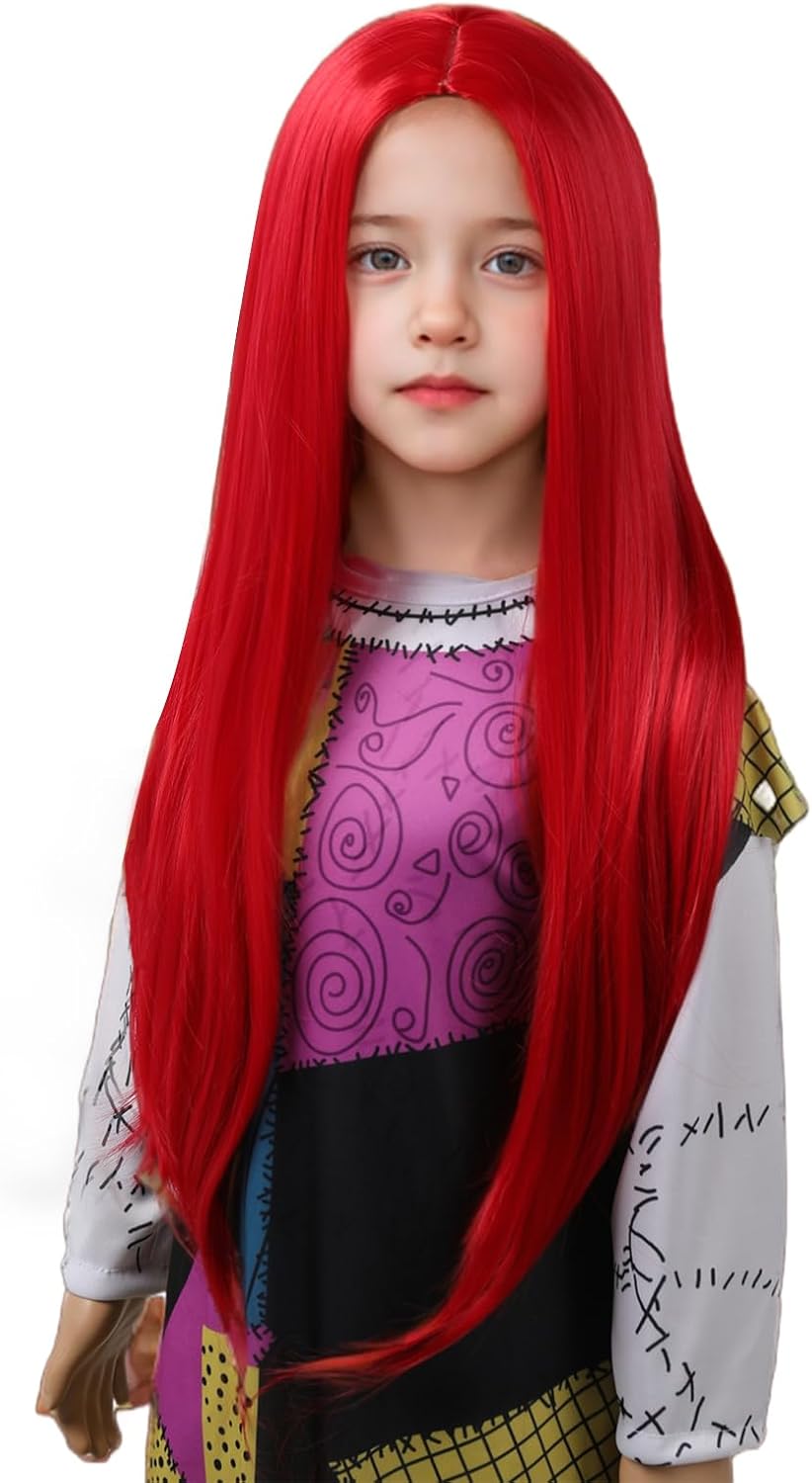 MUPUL kids long black braided wig with bangs for Halloween costumes - view 28