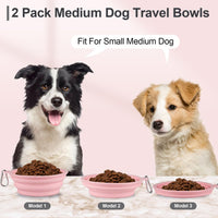 Kytely Collapsible Dog Bowls Medium - Grey & Pink / Medium - image 4