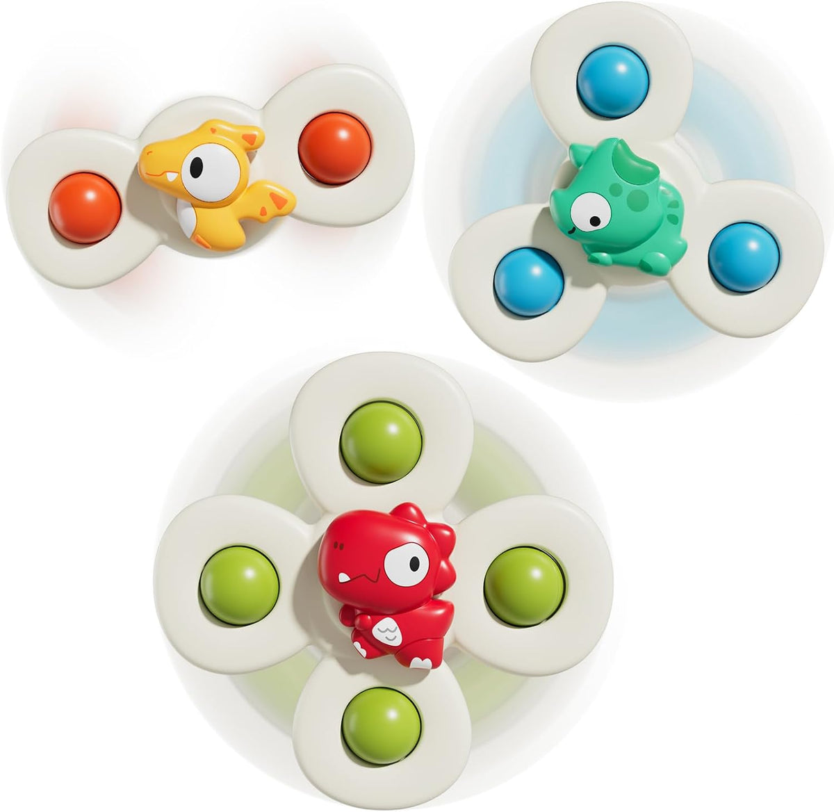 Insect Suction Cup Spinner Baby Bath Toys for Kids Ages 1-3 – Fun for Kids & Family - Dinosaur