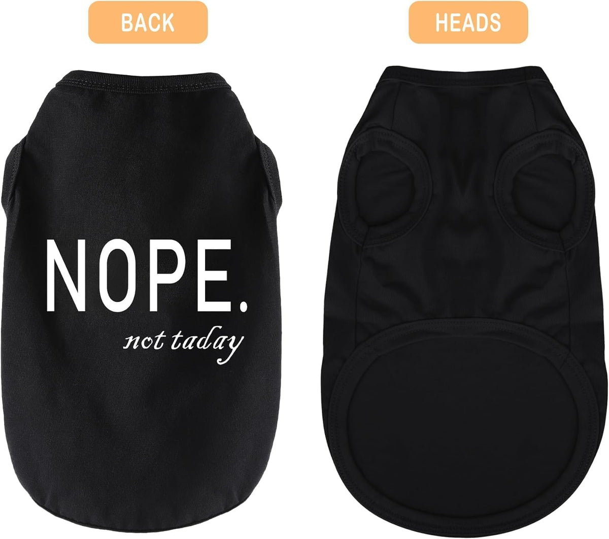 Discover Cozy Cotton Canine Wear: Soft, Lightweight - M-(8~14lb) | Chest(~18.1") / Grey-Nope - image 2