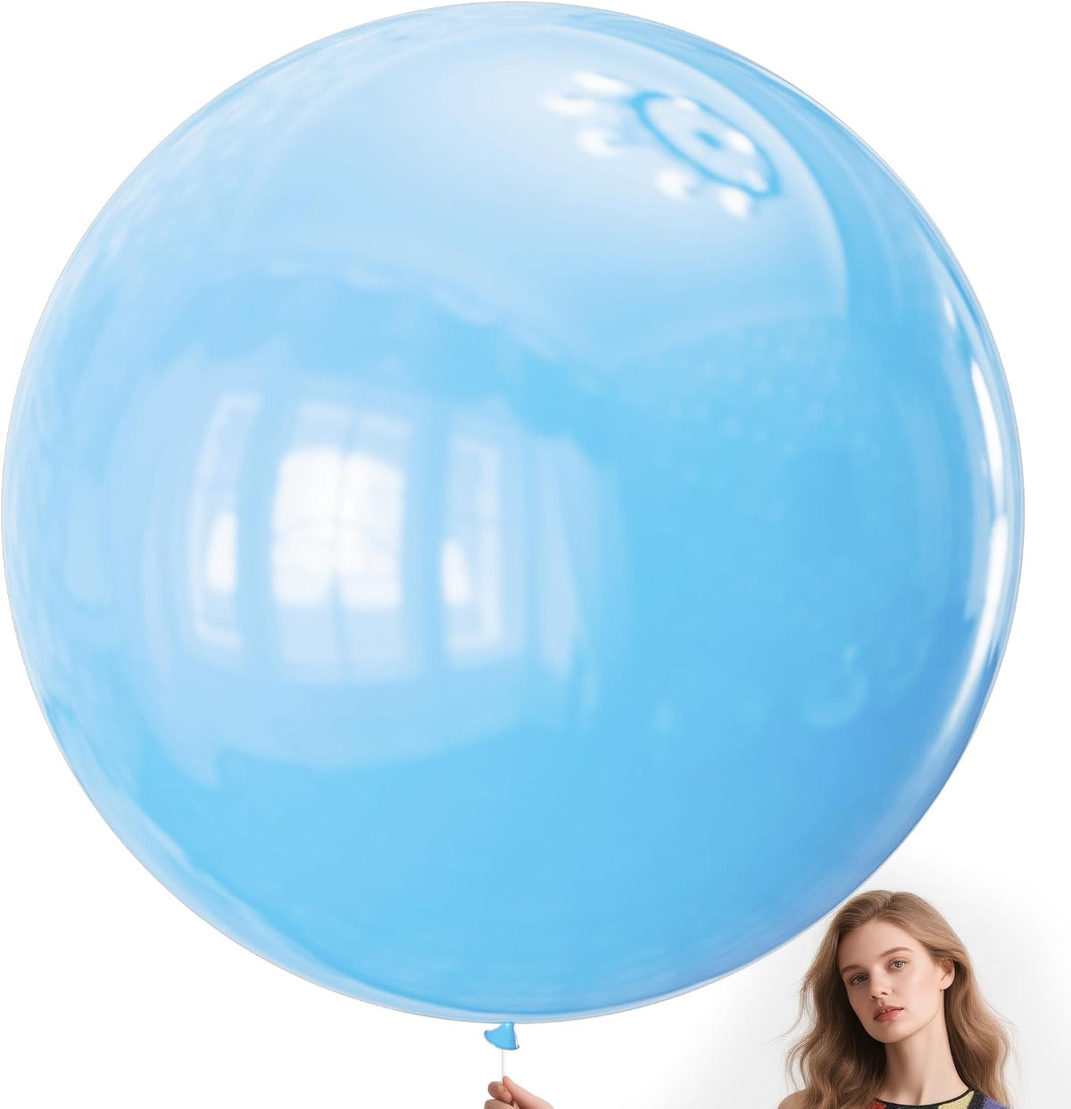 200pcs Balloons 5 Inch Assorted Colors - D08-light Blue / 36inch（Giant）