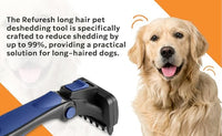 Deshedding Dog Brush for Long Hair (Large,Blue) – Gentle Deshedding tool for Dogs & Cats – Reduces shedding, without damaging topcoat. Removes Loose Fur & Dead Undercoat.