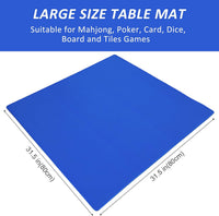 Gustaria green mahjong mat on a square table with tiles and 3 dice - view 11