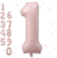 40'' Purple K-pop Number 5 Balloon for Girl 5th Birthday Party - Baby Pink / Number 1 - XXL