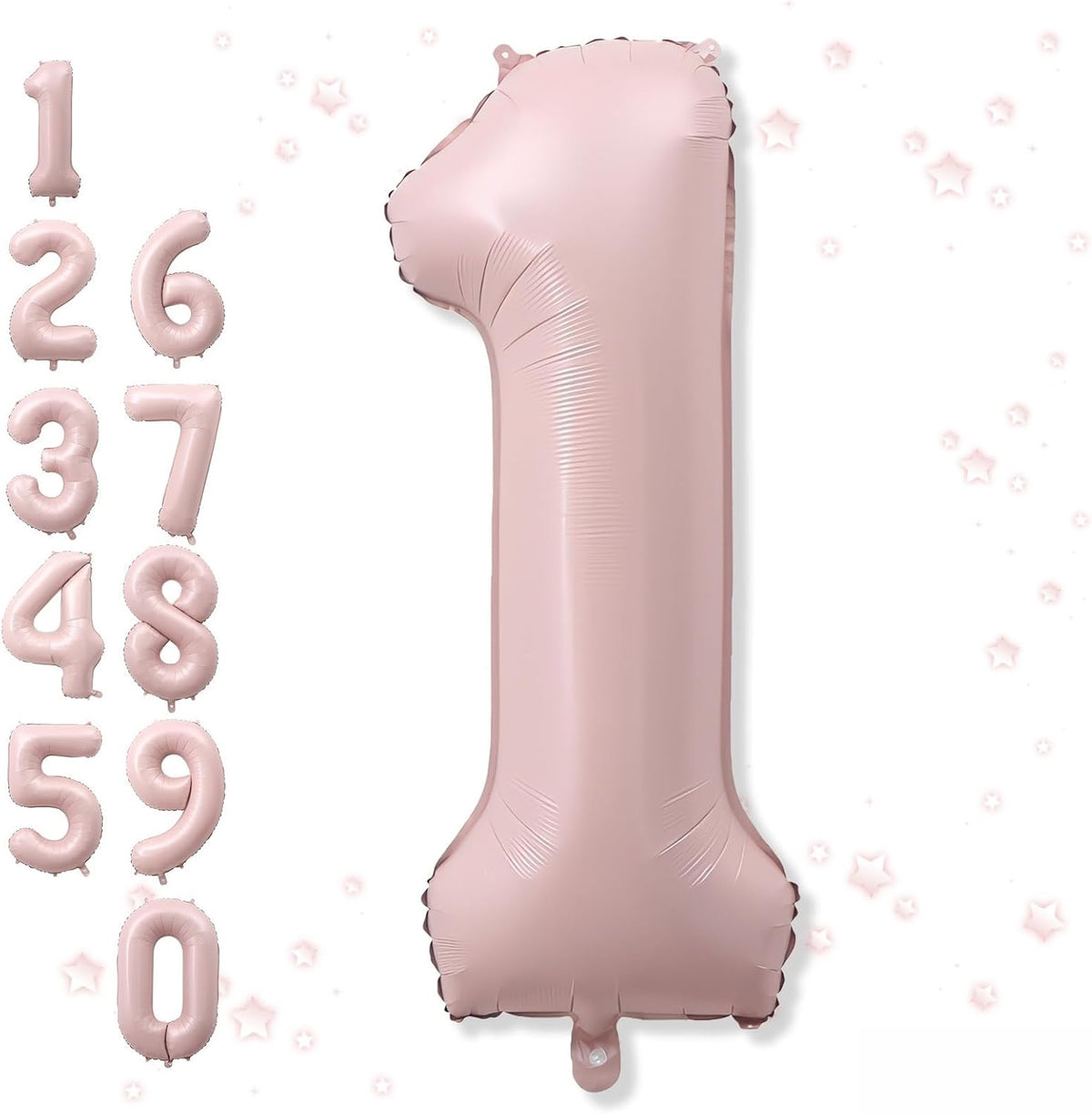 40'' Purple K-pop Number 5 Balloon for Girl 5th Birthday Party - Baby Pink / Number 1 - XXL