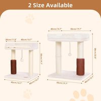 Cat Tree Tower for Large Cats Cat Scratching Post with Bed 20X16” – Essentials for Cats - Medium / Beige - image 2