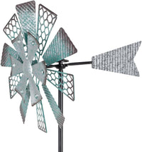 Viveta Wind Spinners Outdoor - Green Silver -Single