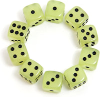 Smartdealspro 10-Pack D6 Six Sided Glow in The Dark Dice Die for DND - 16mm(10pcs) - image 2