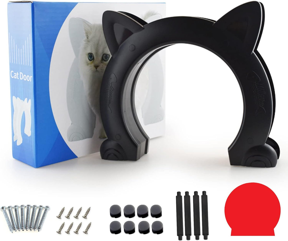 Wordcam X-Large Cat Door Interior Door for Pets 14-30lbs - Black / X-Large - image 3
