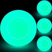 Deekin glow in the dark hockey pucks glowing green, PVC pucks with matte finish