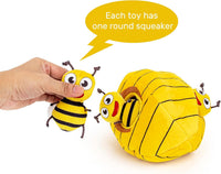 Hollypet Squeaky Hide and Seek Dog Toys for Small and Medium Dogs - Bees - image 3