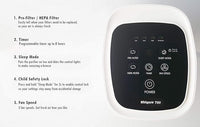 Whirlpool WPT80P Whispure True Hepa Air Purifier, Activated Carbon Advanced Anti-Bacteria, Ideal for Wildfire, Allergies, Odors, Pet Dander, Mold, Smoke and Germs, Large, White
