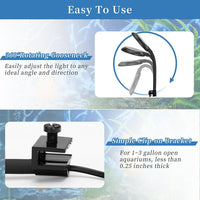 DaToo Mini Clip On Aquarium Light 7W Dimmable Small Fish Tank Light - Mini With Dimmer - image 4
