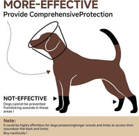 Dog Cone Collar M, Soft Cones for Large Medium Small Dogs,Adjustable Dog Cone Alternative to Stop Licking, Comfy Elizabethan Collar for After Surgery Wound Healing & Hot Spots Brown