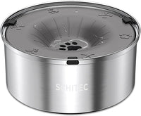 SCHITEC Dog Water Bowl No Spill - 1.2L Gray