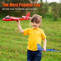 WenToyce 2 pack of 17.5 inch throwing foam airplanes with tail wing slots - view 8