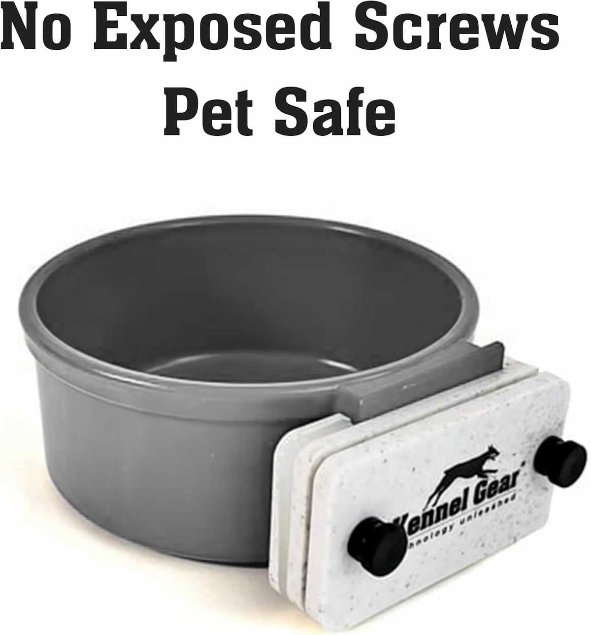 Dog Crate Water Bowl No Spill - Grey - image 4