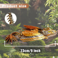Feathered Wyvern Dragon, 3D Printed Dragon - Gold Silvery - image 3