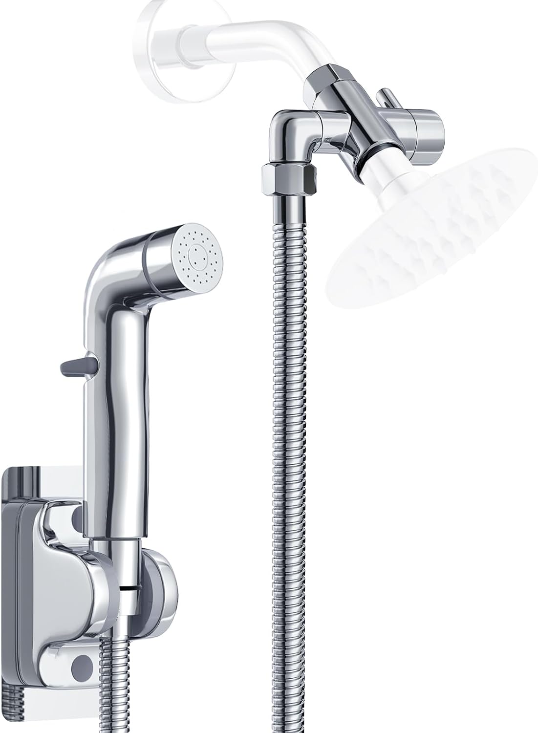 Dog Shower Attachment Metal - Silver / 1/2" Indoor Shower Diverter