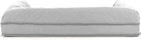 Furhaven Cooling Gel Dog Bed for Large/Medium Dogs w/ Removable Bolsters & Washable Cover, For Dogs Up to 55 lbs - Quilted Sofa - Silver Gray, Large