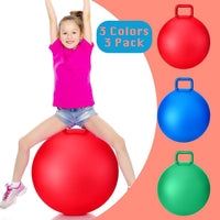Lewtemi 3 Pcs 29" Hopper Ball Handle, Gradient Red - 22" / Red, Blue, Green - image 3