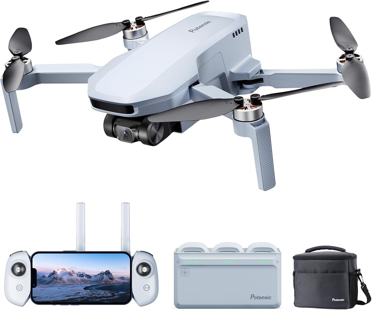 Potensic ATOM SE GPS Drone with 4K EIS Camera, Under 249g - Fly More Combo