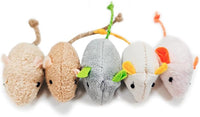 Shudyear cat Toys 5pcs Mouse Toys, Interactive Catnip Animal Toys for Indoor Kittens to Eliminate Boredom for Bored Indoor Cats (5pc)