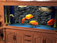 VIP. LINE 3D Effect Black Stone Texture Aquarium Background Poster - 60" x 30"/ 152 x 76cm - image 2