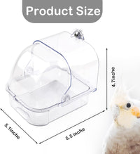 Automatic Bird Shower with Pump - 【Quadrate Transparent Bird Bath】 - image 2