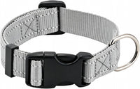Dog Collar for Small Medium Dogs with Buckle - Light Gray / Medium